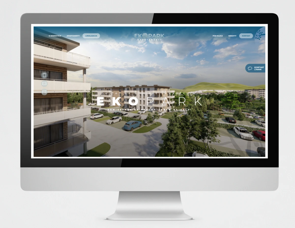 strona internetowa inwestycji ekopark apartamenty