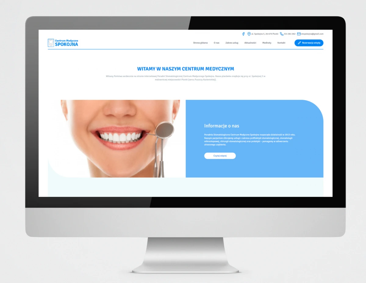 strona internetowa centrum medycznego spokojna 4