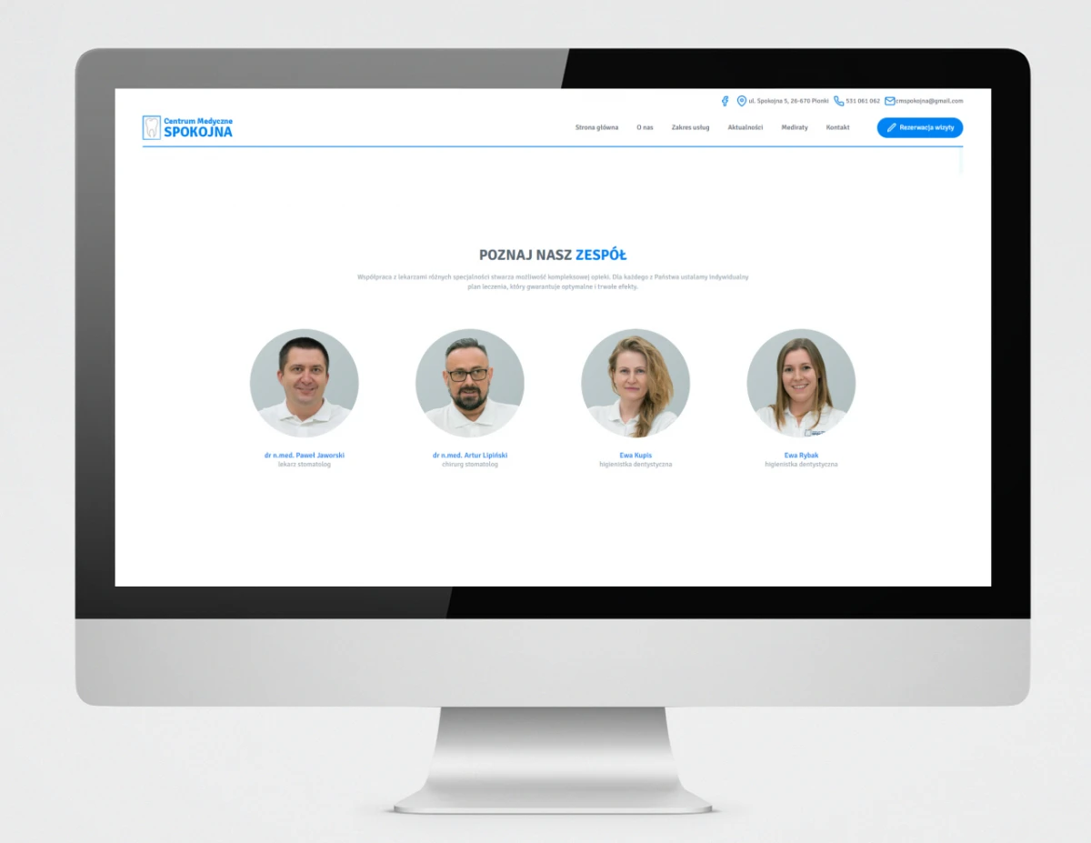 strona internetowa centrum medycznego spokojna 6
