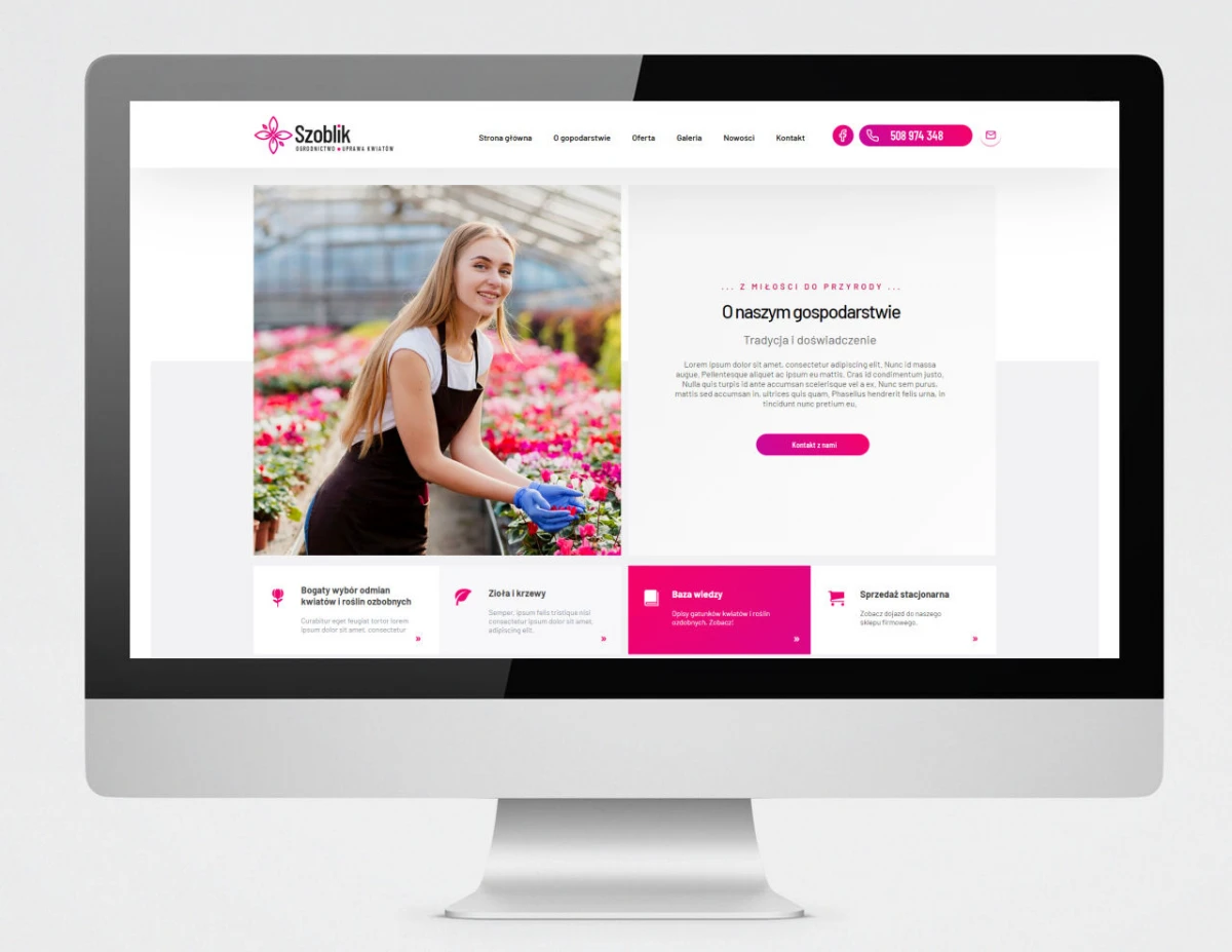 nowe strony internetowe wykonane na potrzeby firmy szoblik producenta kwiatow balkonowych