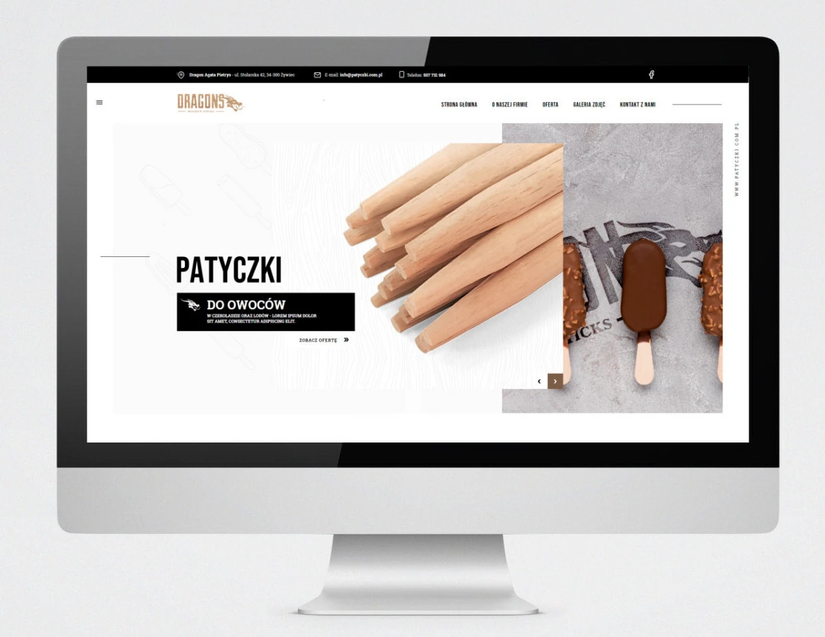 projektowanie stron www dla firmy dragons