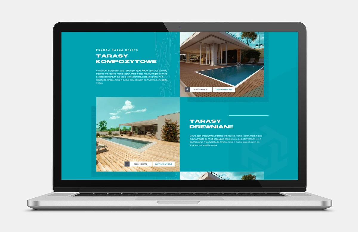 projektowanie stron dla tarasolandii pod pozycjonowanie nowy projekt