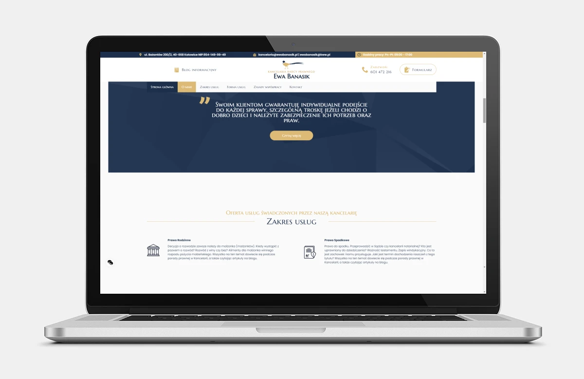 strony itnernetowe dla prawnika z katowic projektowanie