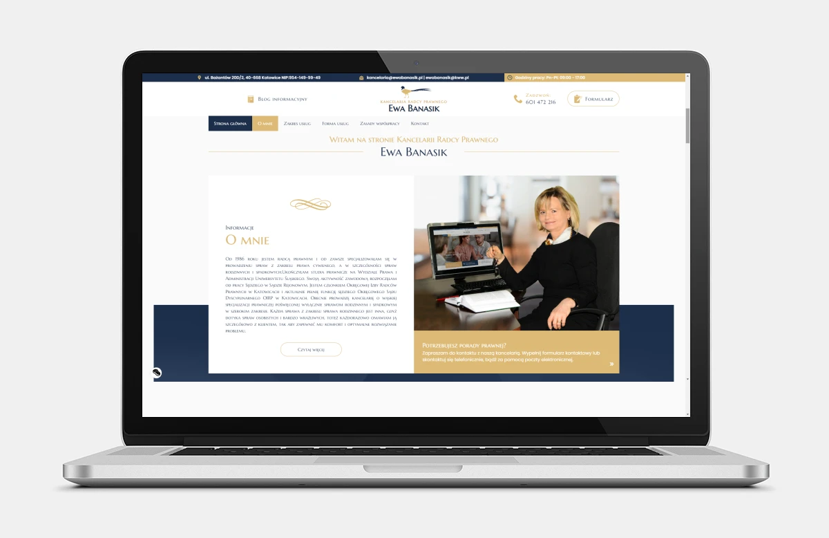 strony itnernetowe dla prawnika z katwowic od spadku