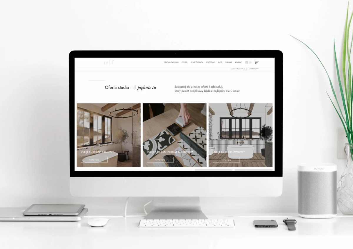 pieknietu strona internetowa dla architekta wnetrz