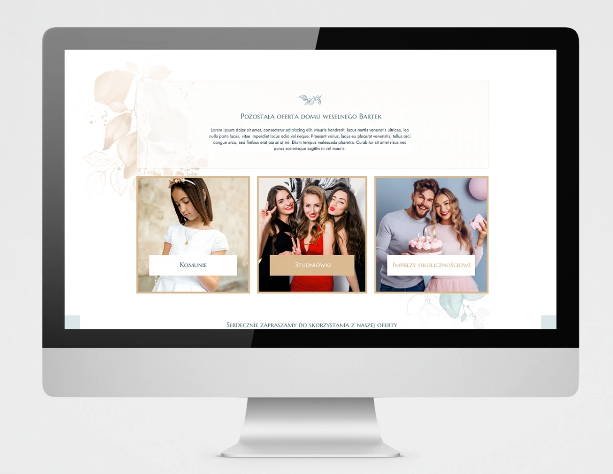 projekt strony www internetowej dla domu bartek bielsko