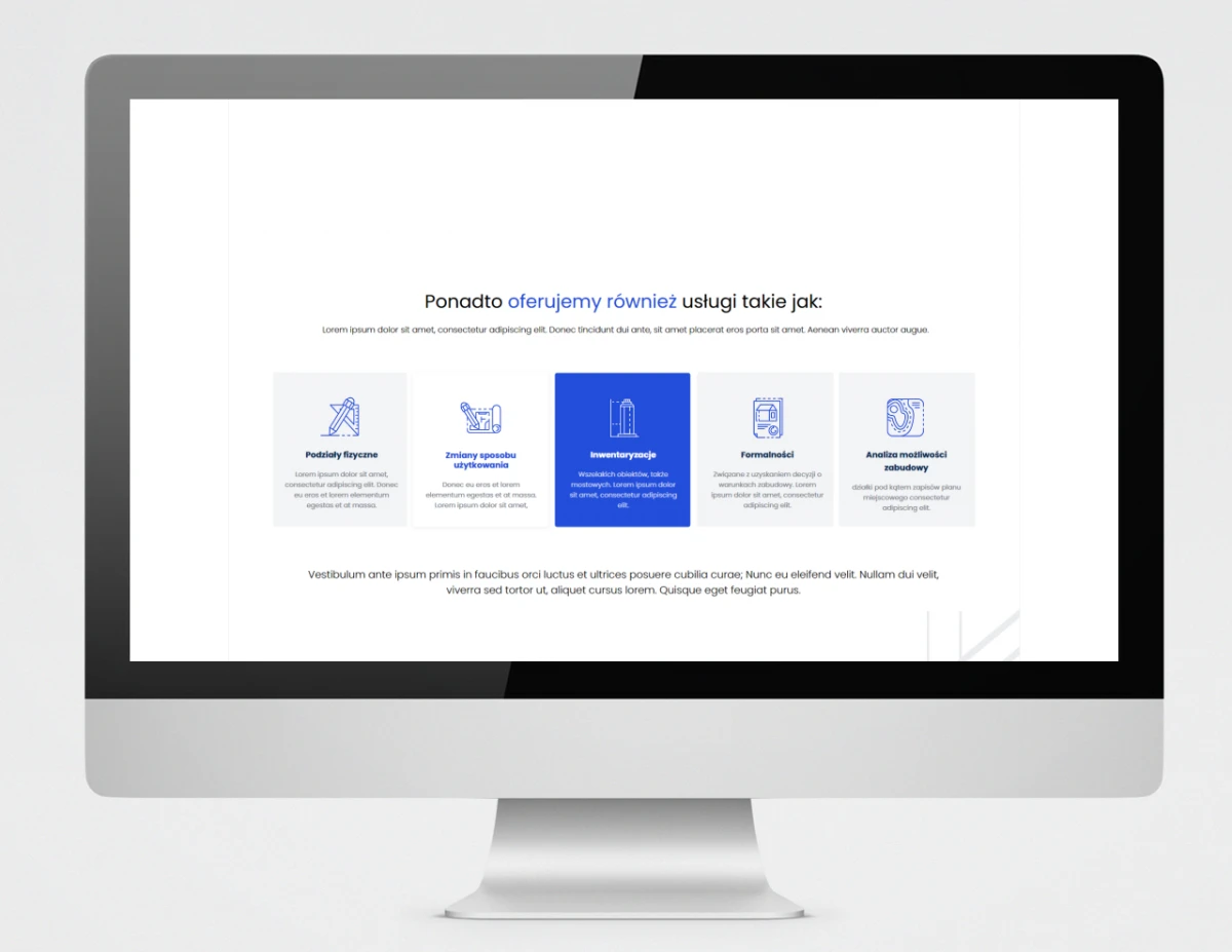 projektowanie stron www dla biura projektowego progrem