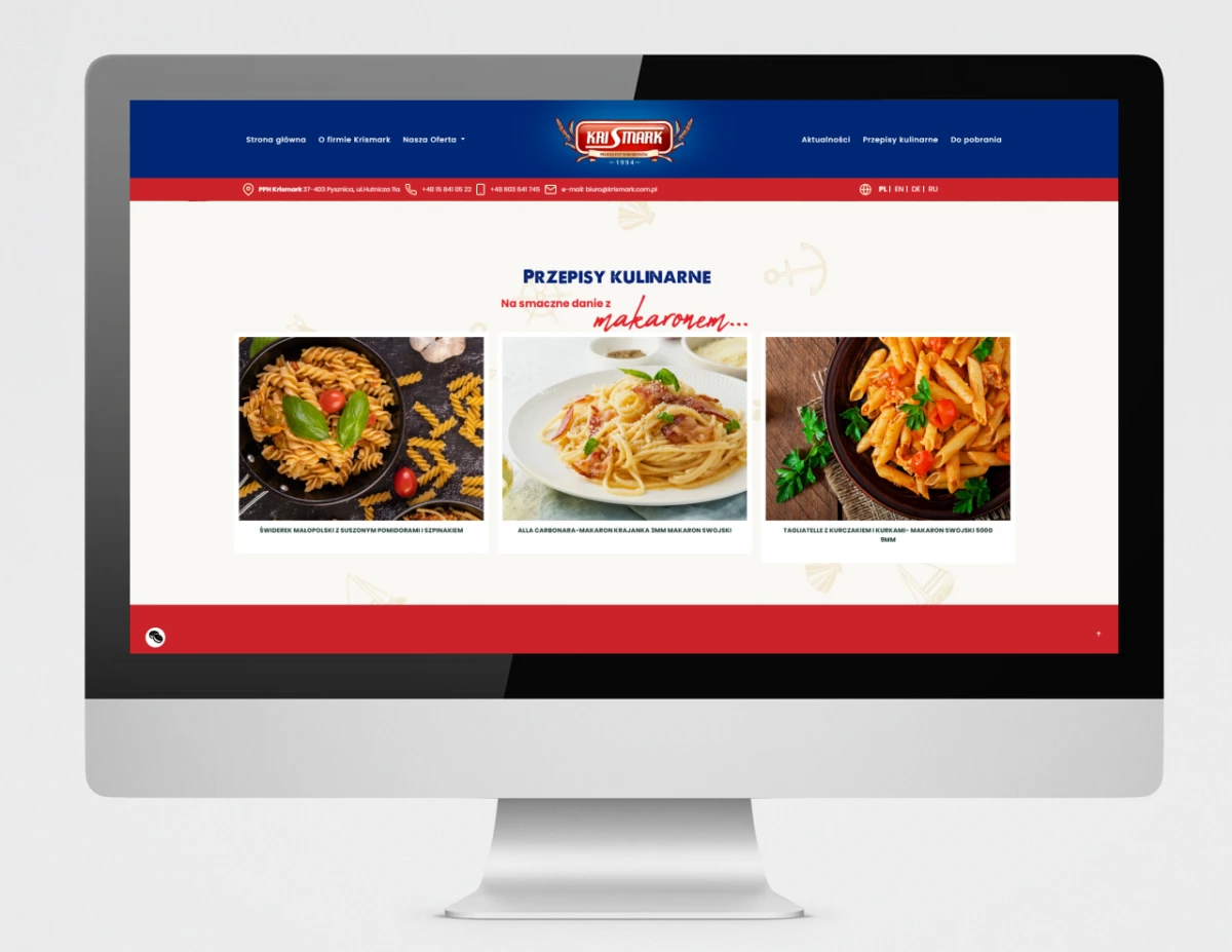nowy design strony internetowej 2023 firmy krismark