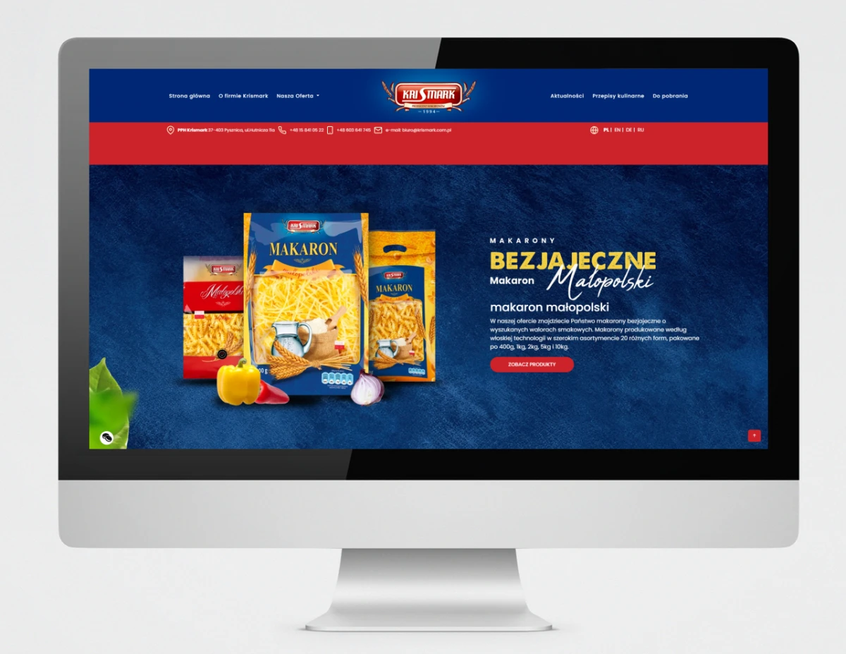 projektowanie witryny www dla krismark