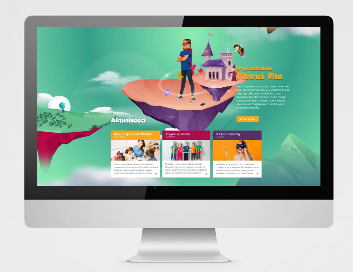 strony internetowe przedszkola piotrus pan