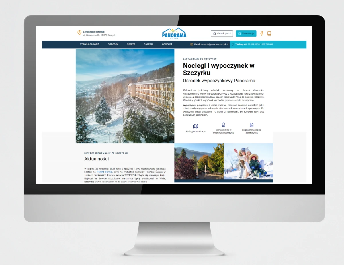 projektowanie strony www dla panorama szczyrk