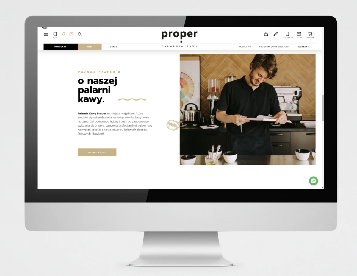 firma exponet wykonala sklep online palarni proper