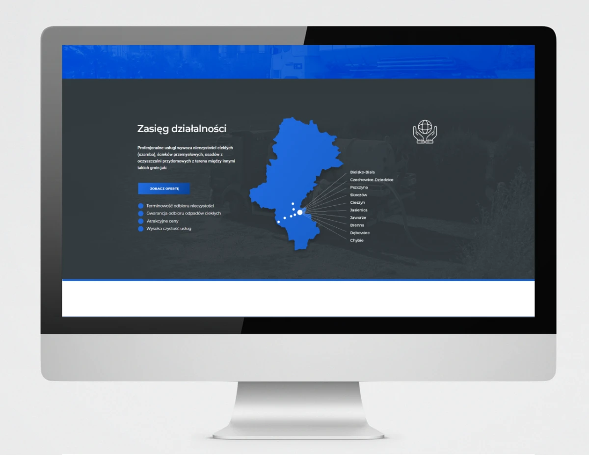 projekt strony internetowe kus jasienica firma asenizacyjna