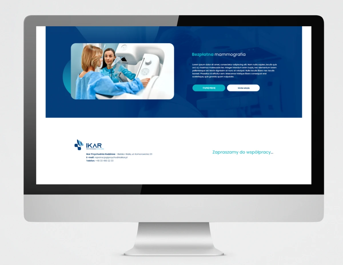 projekt witryny internetowej dla firmy ikarmed