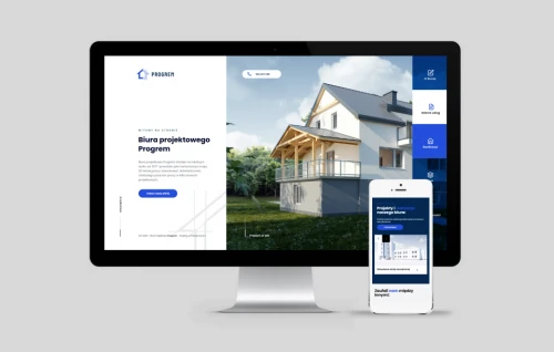 projekt strony www dla firmy progrem